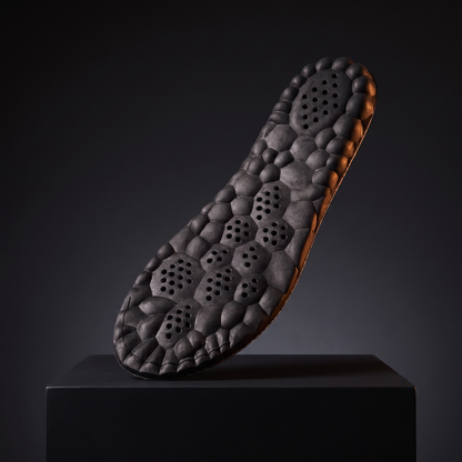 SoleRevive insole on pedestal, front view
